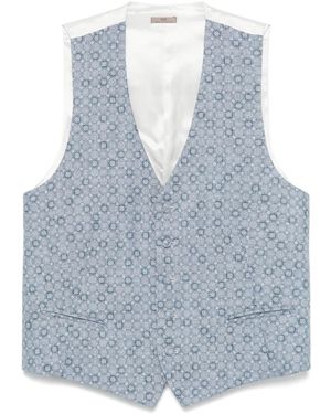 Lady Anne Silk Gilet - Blue