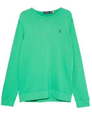 Ralph Lauren Embroidered-Logo Jumper - Green