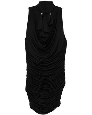 AYA MUSE Brise Tie Draped Dress - Black