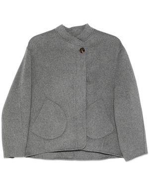 Soeur Windsor Patch-Pocket Jacket - Gray