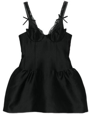 ShuShu/Tong Lace Trim Bustier Dress - Black