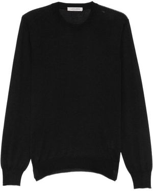 La Fileria Crew-Neck Long-Sleeve Jumper - Black