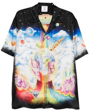 CASABLANCA Printed Shirt - Blue
