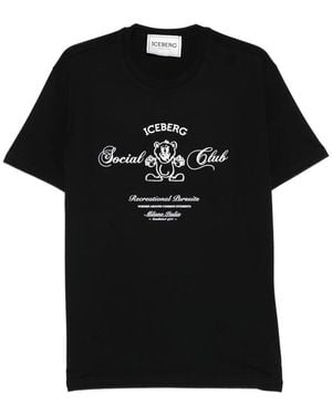 Iceberg Social Club Graphic T-Shirt - Black