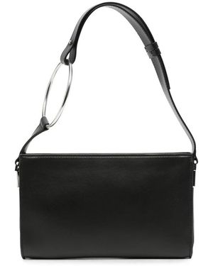 Dondup Ring-Handle Leather Tote Bag - Black