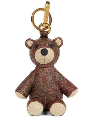 Etro Bear Charm Keychain - Brown
