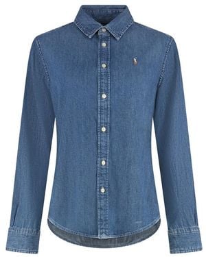 Ralph Lauren Slim-Fit Denim Shirt - Blue