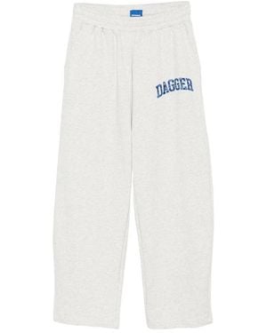 DAGGER Logo-Print Track Trousers - White