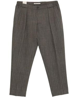 Briglia 1949 Herringbone-Pattern Pants - Gray