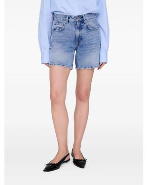 Anine Bing Heath Denim Shorts - Blue