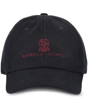 Brunello Cucinelli Logo-Embroidered Baseball Cap - Blue