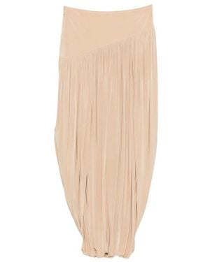 Ferragamo Pleated Viscose Skirt - Natural