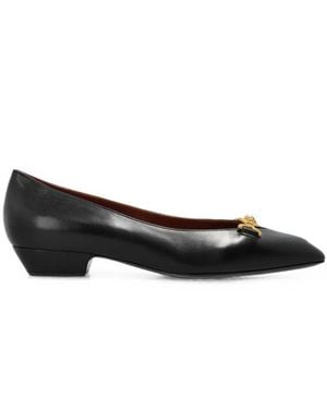Versace Pointed-Toe Ballet Flats - Black