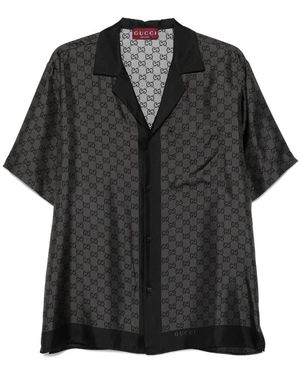 Gucci Gg Supreme Pattern Shirt - Black
