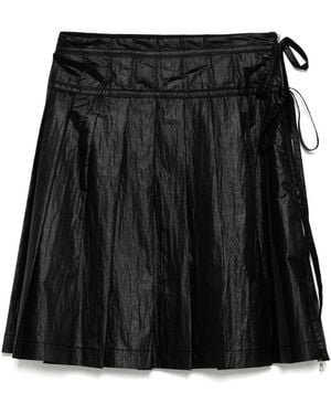 Low Classic Pleated Zipper Skirt Wrap Detail in Black | Lyst