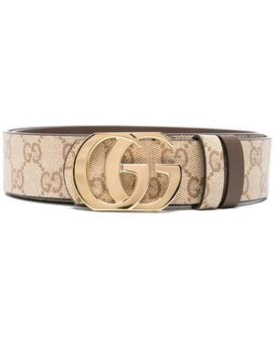 Gucci Gg Marmont Supreme Belt - Natural