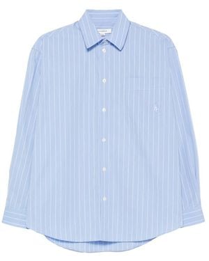 Sporty & Rich Striped Cotton Shirt - Blue