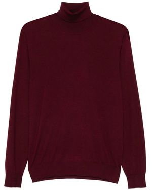 Fedeli Roll-Neck Long-Sleeve Top - Purple