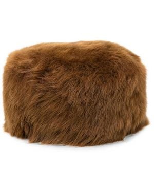 Saint Laurent Pillbox Hat - Brown
