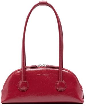 Marge Sherwood Bessette Crinkled-Leather Tote Bag - Red