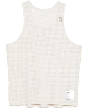Satisfy Pierced-Detail Sleeveless T-Shirt - White