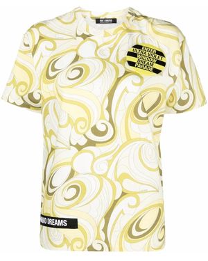 Raf Simons Abstract-Print T-Shirt - Yellow