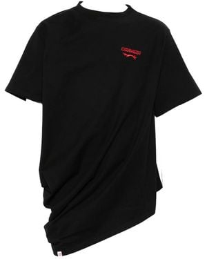Charles Jeffrey Logo-Embroidered Cotton T-Shirt - Black