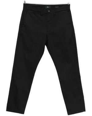 7 For All Mankind Cotton-Blend Trousers - Black