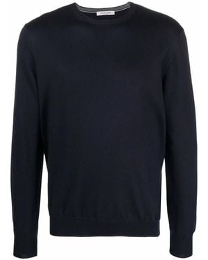 Fileria Crew Neck Knitted Sweater - Blue