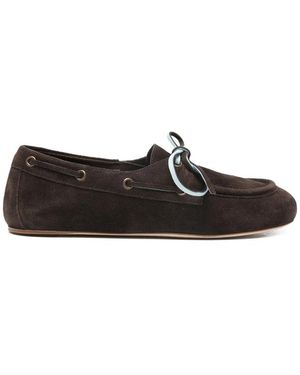 3Juin Suede Boat Shoes - Black