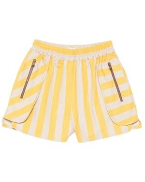 Fendi Striped Shorts - Yellow