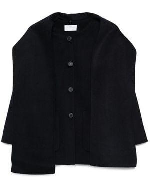 The Dynamis Studio Button-Fastening Wool Jacket - Black