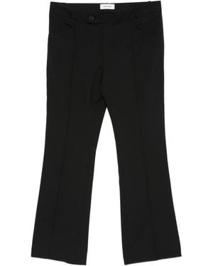 Ernest W. Baker Pressed-Crease Flared Trousers - Black