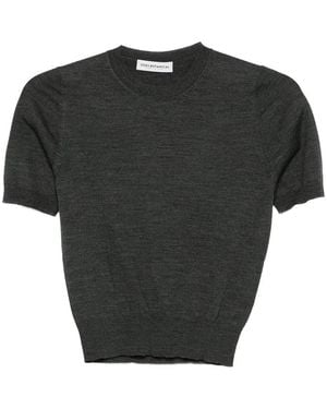 GOES BOTANICAL Short-Sleeve Knitted Top - Black