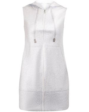 JW Anderson Zipped Hoodie Mini Dress - White