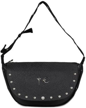 THUG CLUB Logo-Plaque Messenger Bag - Black