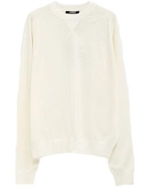 Jacquemus Embroidered-Detail Crew Neck Sweater - White