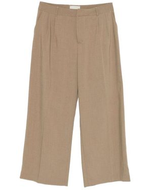 THESTROY Pleated Pants - Natural