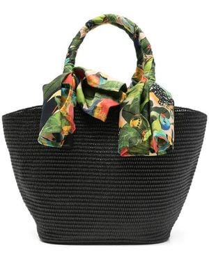 FARM Rio Printed Handle Tote Bag - Black