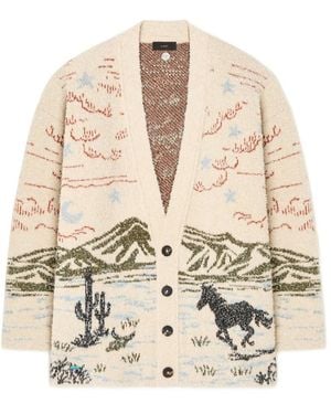 Alanui Landscape-Horse Cardigan - Natural