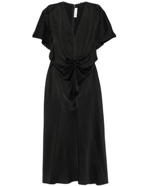 Victoria Beckham Eve Midi Dress - Black