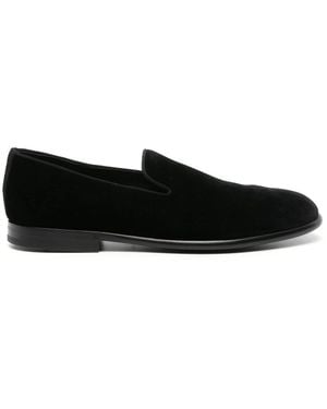 Dolce & Gabbana Leather-Sole Velvet Loafers - Black