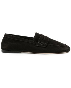 Dear Frances Balla Suede Loafers - Black