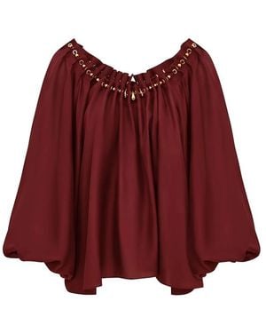 Zimmermann Aster Silk Blouse - Red