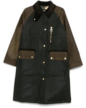 Barbour Raglan-Sleeve Buttoned Coat - Black