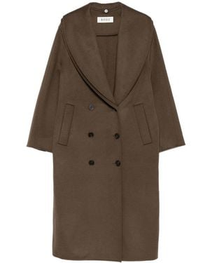 Rohe Double-Breasted Shawl-Collar Coat - Brown