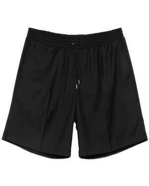BRIGLIA Molokaip Pleated Drawstring Shorts - Black