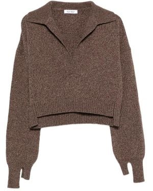 ELY ELY V-Neck Sweater - Brown