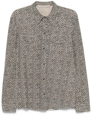 SANTORO Spotted Overshirt - Gray