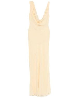 ANDAMANE Minerva Cowl-Neck Maxi Dress - White